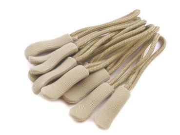 Zipper Schlaufe/ Reißverschlussanhänger Beige